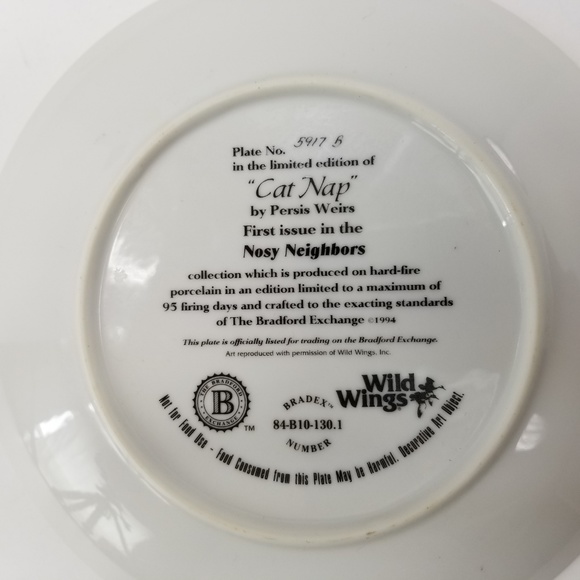Bradford Exchange "Cat Nap" By Persis Weirs - Picture 2 of 3